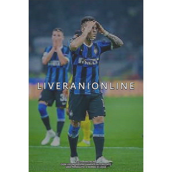 Lautaro Mart√≠nez of FC Internazionale during italian soccer Serie A season 2019/20 of FC Internazionale - Photo credit Fabrizio Carabelli /LMEDIA / AGENZIA ALDO LIVERANI SAS