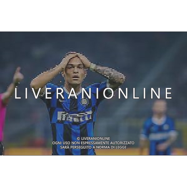 Lautaro Mart√≠nez of FC Internazionale during italian soccer Serie A season 2019/20 of FC Internazionale - Photo credit Fabrizio Carabelli /LMEDIA / AGENZIA ALDO LIVERANI SAS