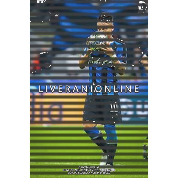 Lautaro Mart√≠nez of FC Internazionale during italian soccer Serie A season 2019/20 of FC Internazionale - Photo credit Fabrizio Carabelli /LMEDIA / AGENZIA ALDO LIVERANI SAS