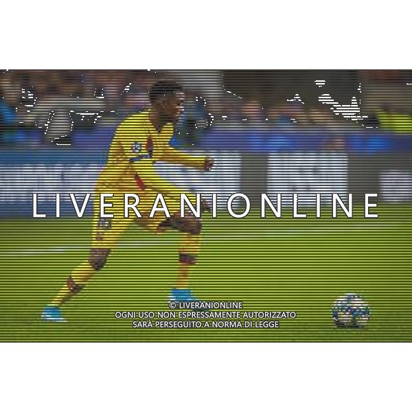 Moussa Wague of FC Barcellona during Champions League season 2019/20 - Photo credit Fabrizio Carabelli /LMEDIA / AGENZIA ALDO LIVERANI SAS