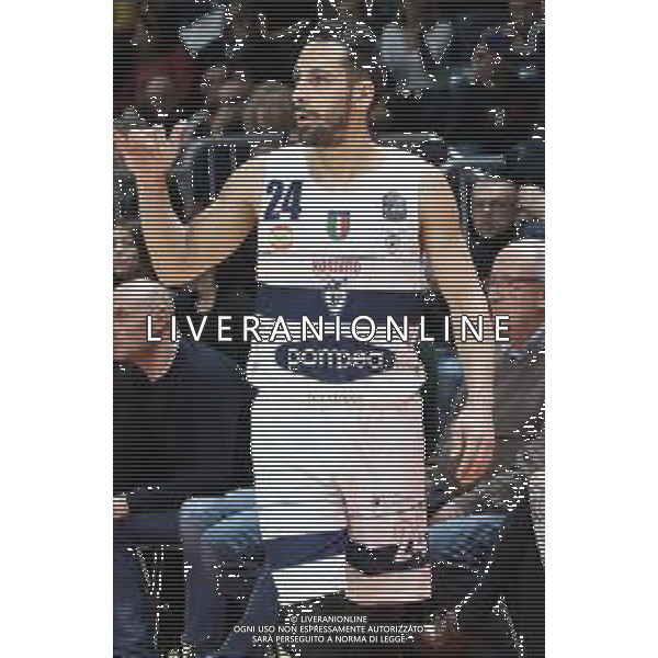 Campionato di Basket Serie A 2019/2020 Bologna, Italy, 01 Jan 2020 Italian Serie A Basketball Championship 2019/20 Photo showing: Rok Stipcevic (Fortitudo Pompea Bologna) ©Michele Nucci - Alessio Marini / AGENZIA ALDO LIVERANI SAS