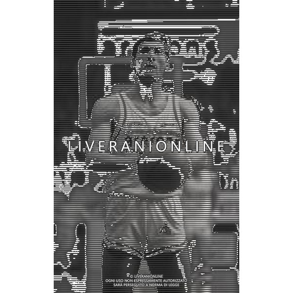 05-01-1986 CANTU\' CAMPIONATO DI BASKET SERIE A AREXONS CANTU\'-MOBILGIRGI CASERTA NELLA FOTO ANTONELLO RIVA AG ALDO LIVERANI SAS