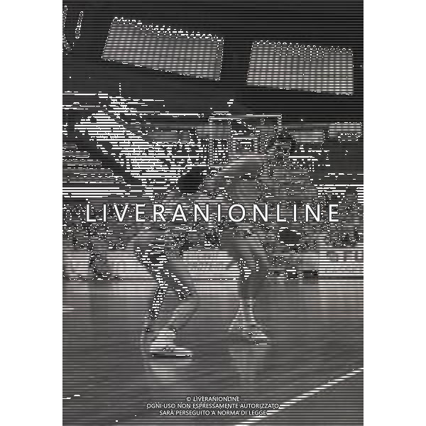 19-02-1984 MILANO CAMPIONATO DI BASKET SERIE A 1 SIMAC MILANO LATINI FORLI NELLA FOTO MIKE D\'ANTONI AG ALDO LIVERANI SAS