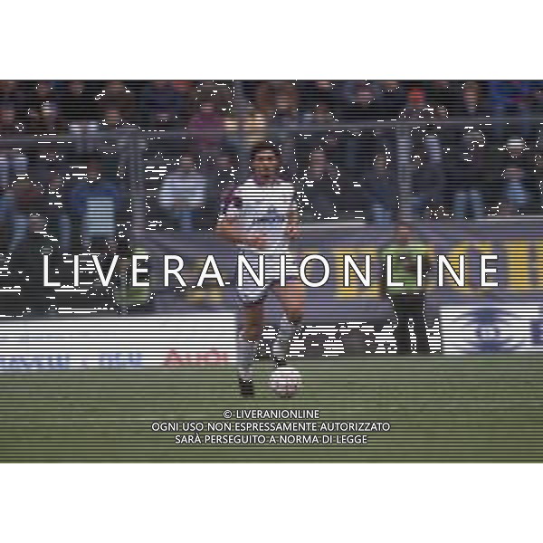 RETROSPETTIVA LORENZO AMORUSO CALCIATORE NELLA FOTO LORENZO AMORUSO CON LA MAGLIA DELLA FIORENTINA CALCIO AG ALDO LIVERANI SAS