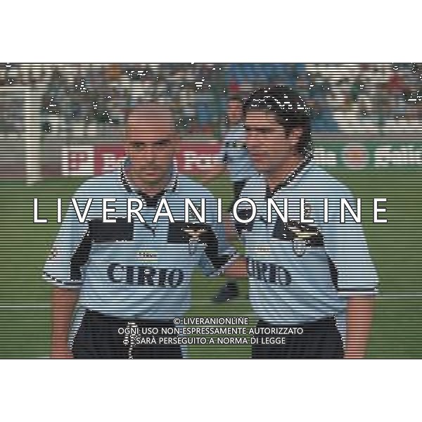 12-08-1998 TROFEO TERESA HERRERA REAL MADRID LAZIO NELLA FOTO IVAN DE LA PENA E MARCELO SALAS AG ALDO LIVERANI SAS