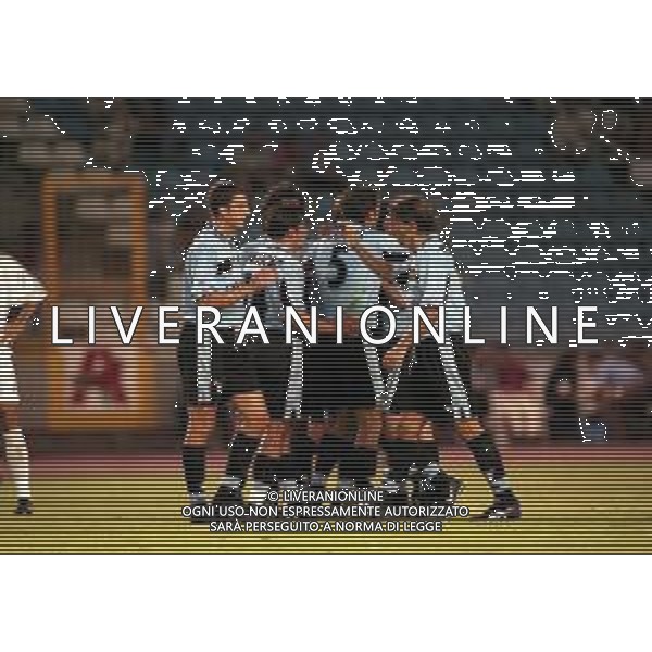 12-08-1998 TROFEO TERESA HERRERA REAL MADRID LAZIO NELLA FOTO ABBRACCI GIOCATORI LAZIO AG ALDO LIVERANI SAS