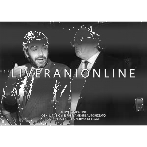 RETROSPETTIVA GIOVANNI GORIA POLITICO NELLA FOTO GIOVANNI GORIA CON GIANNI DE MICHELIS AG ALDO LIVERANI SAS
