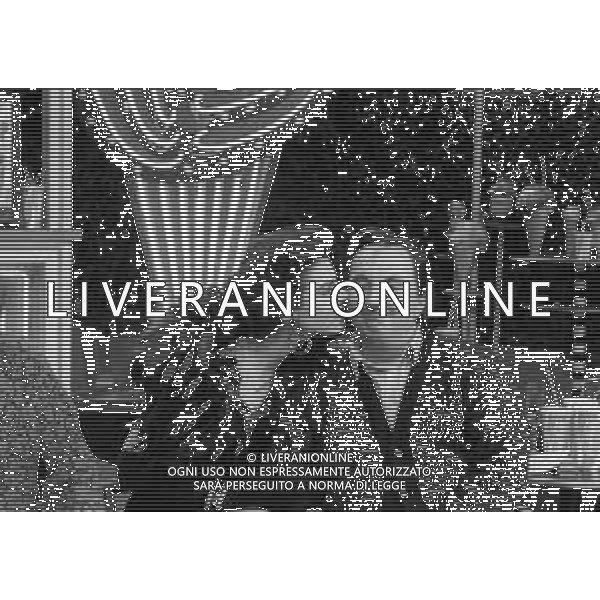 \'DRIVE IN\' programma televisivo Milano 1987 - RETROSPETTIVA Nella foto il regista Beppe Recchia con Antonia Dell\'Atte ©Archivio Giovanni Liverani / AGENZIA ALDO LIVERANI SAS
