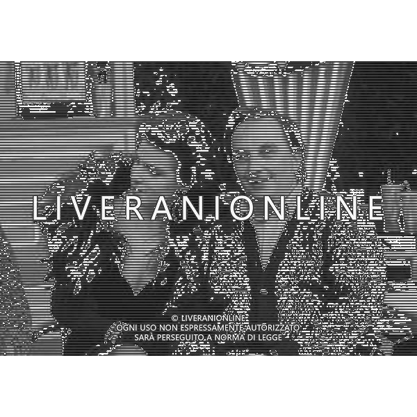 \'DRIVE IN\' programma televisivo Milano 1987 - RETROSPETTIVA Nella foto il regista Beppe Recchia con Antonia Dell\'Atte ©Archivio Giovanni Liverani / AGENZIA ALDO LIVERANI SAS