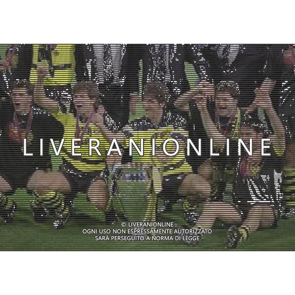 28-05-1997 MONACO DI BAVIERA- FINALE DI CHAMPIONS LEAGUE JUVENTUS BORUSSIA DORTMUND 3-1 NELLA FOTO ANDREA MOLLER KARL HEINZE RIEDLE AG ALDO LIVERANI SAS
