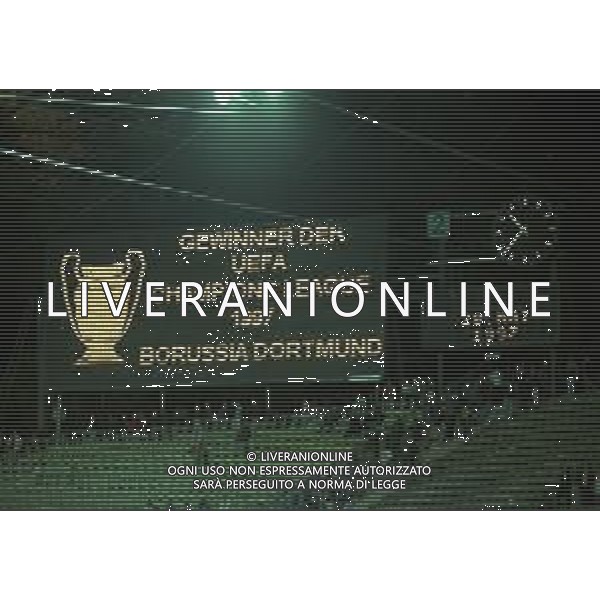 28-05-1997 MONACO DI BAVIERA- FINALE DI CHAMPIONS LEAGUE JUVENTUS BORUSSIA DORTMUND 3-1 NELLA FOTO TABELLONE AG ALDO LIVERANI SAS