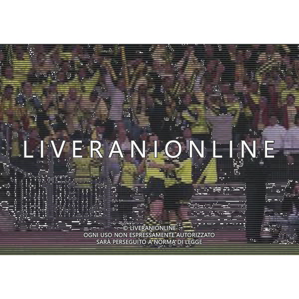 28-05-1997 MONACO DI BAVIERA- FINALE DI CHAMPIONS LEAGUE JUVENTUS BORUSSIA DORTMUND 3-1 NELLA FOTO ABBARCCI GIOCATORI BORUSSIA DORTMUND AG ALDO LIVERANI SAS