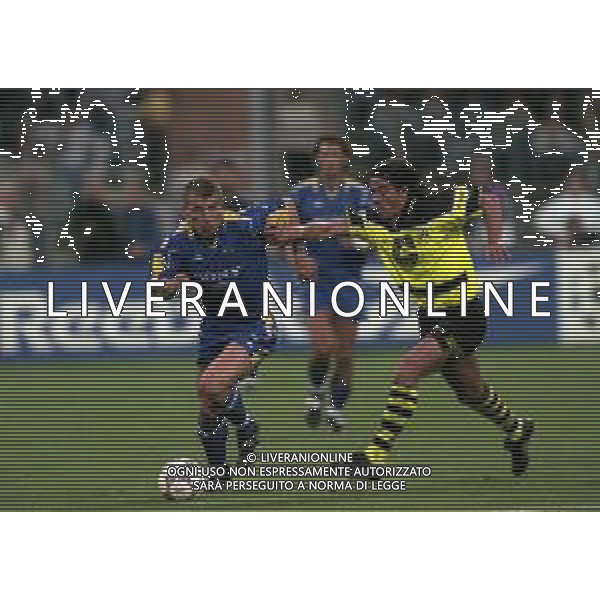 28-05-1997 MONACO DI BAVIERA- FINALE DI CHAMPIONS LEAGUE JUVENTUS BORUSSIA DORTMUND 3-1 NELLA FOTO VLADIMIR JUGOVIC E PAULO SOUSA AG ALDO LIVERANI SAS