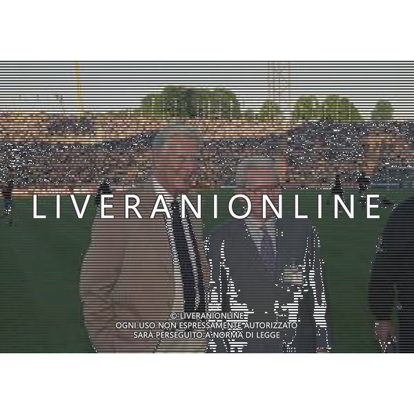 28-05-1997 MONACO DI BAVIERA- FINALE DI CHAMPIONS LEAGUE JUVENTUS BORUSSIA DORTMUND 3-1 NELLA FOTO VITTORIO CHIUSANO E UMBERTO AGNELLI AG ALDO LIVERANI SAS