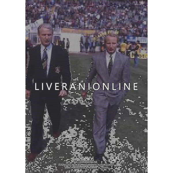 RETROSPETTIVA BERTI VOGTS ALLENATORE NAZIONALE GERMANIA NELLA FOTO BERTI VOGTS ALLENATORE NAZIONALE GERMANIA CON GIOVANNI TRAPATTONI ALLENATORE INTER AG ALDO LIVERANISAS