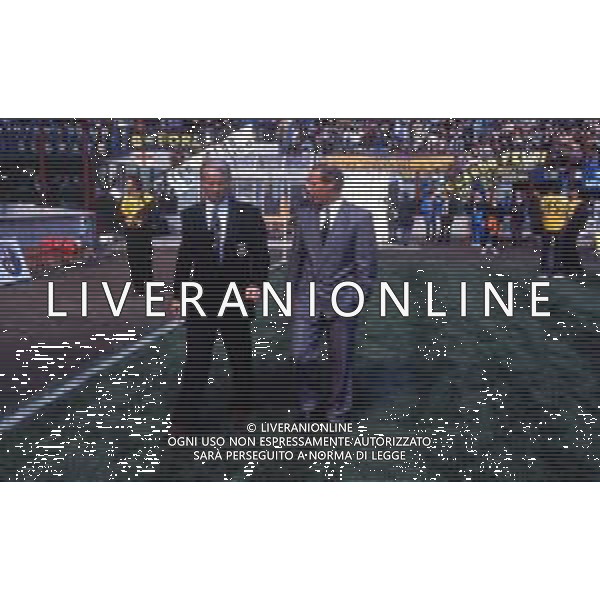 RETROSPETTIVA BERTI VOGTS ALLENATORE NAZIONALE GERMANIA NELLA FOTO BERTI VOGTS ALLENATORE NAZIONALE GERMANIA CON GIOVANNI TRAPATTONI ALLENATORE INTER AG ALDO LIVERANISAS