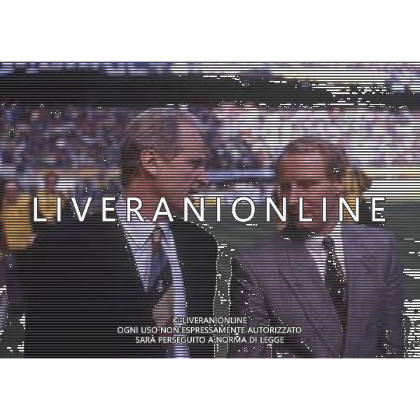 RETROSPETTIVA BERTI VOGTS ALLENATORE NAZIONALE GERMANIA NELLA FOTO BERTI VOGTS ALLENATORE NAZIONALE GERMANIA CON GIOVANNI TRAPATTONI ALLENATORE INTER AG ALDO LIVERANISAS