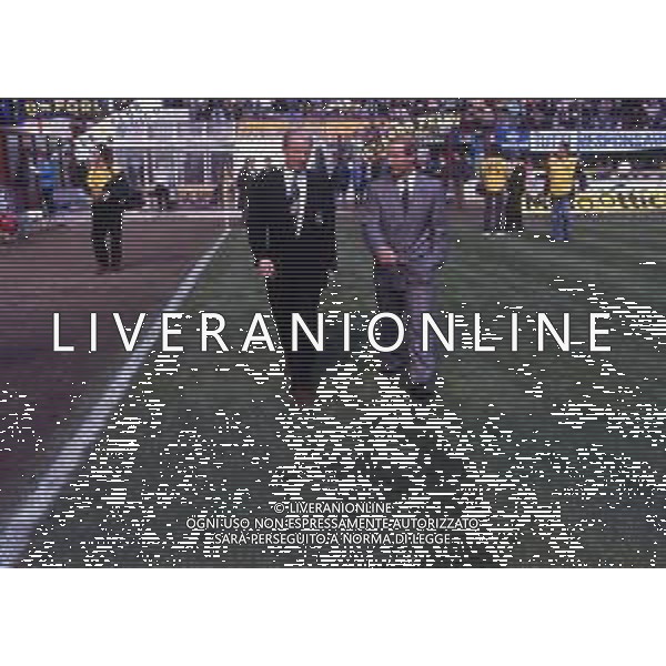 RETROSPETTIVA BERTI VOGTS ALLENATORE NAZIONALE GERMANIA NELLA FOTO BERTI VOGTS ALLENATORE NAZIONALE GERMANIA CON GIOVANNI TRAPATTONI ALLENATORE INTER AG ALDO LIVERANISAS