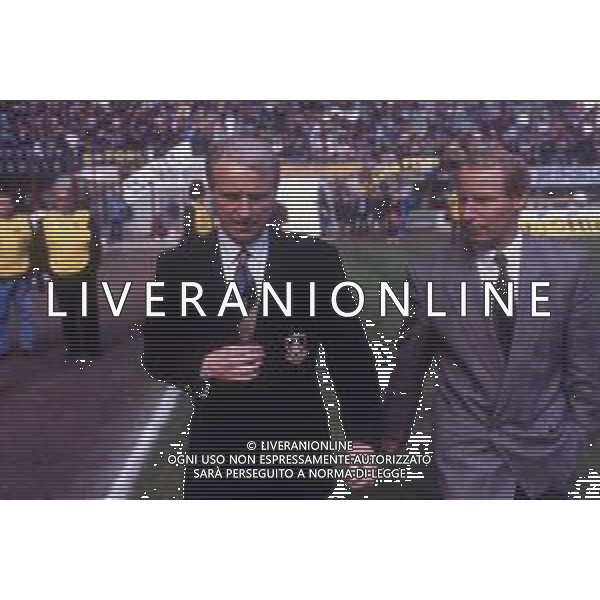 RETROSPETTIVA BERTI VOGTS ALLENATORE NAZIONALE GERMANIA NELLA FOTO BERTI VOGTS ALLENATORE NAZIONALE GERMANIA CON GIOVANNI TRAPATTONI ALLENATORE INTER AG ALDO LIVERANISAS