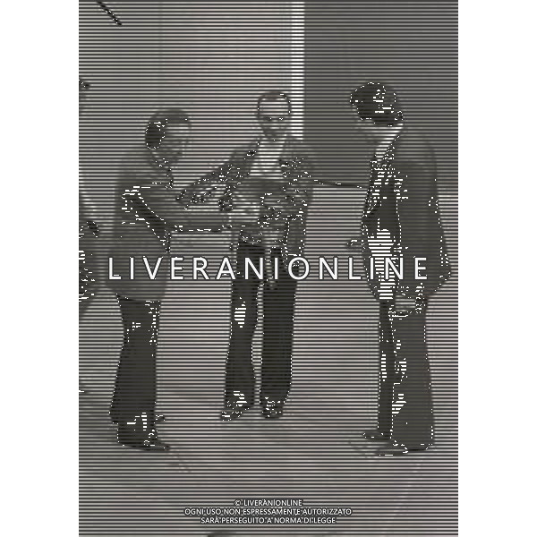 28-03-1979 MILANO SEDE RAI TRASMISSIONE TELEVISIVA LASCIA O RADDOPPIA CONDOTTA DA MIKE BONGIORNO NELLA FOTO MIKE BONGIORNO AG ALDO LIVERANI SAS