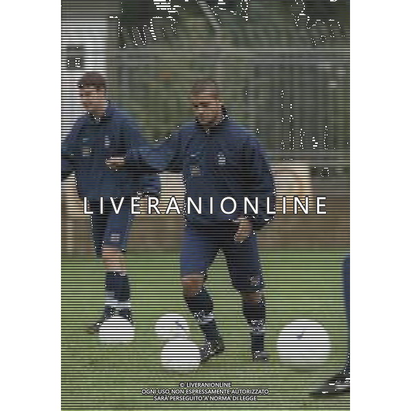 ALLENAMENTO DELLA NAZIONALE ITALIANA UNDER 21 A CREMONA 1998-1999 NELLA FOTO CLAUDIO RIVALTA ©ARCHIVIO AGENZIA ALDO LIVERANI SAS