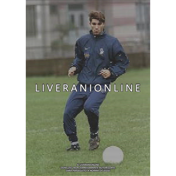 ALLENAMENTO DELLA NAZIONALE ITALIANA UNDER 21 A CREMONA 1998-1999 NELLA FOTO GIANNI COMANDINI ©ARCHIVIO AGENZIA ALDO LIVERANI SAS