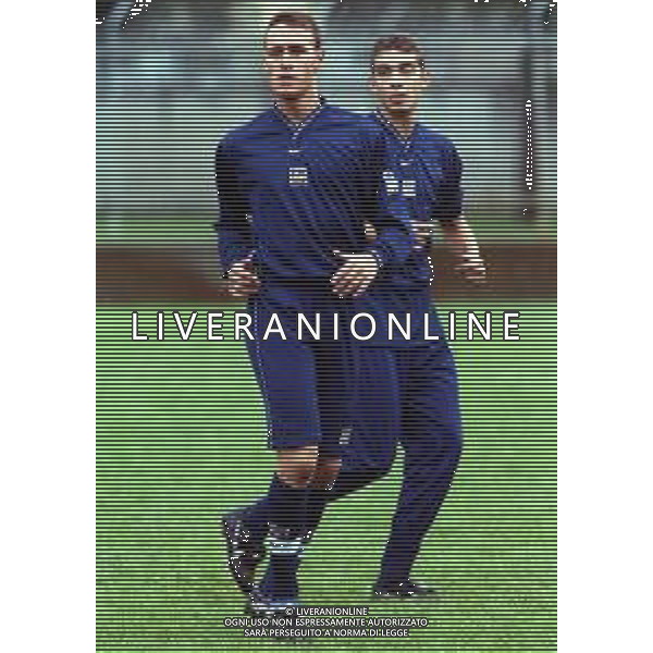 ALLENAMENTO DELLA NAZIONALE ITALIANA UNDER 21 A CREMONA 1998-1999 NELLA FOTO LUCA MEZZANO ©ARCHIVIO AGENZIA ALDO LIVERANI SAS