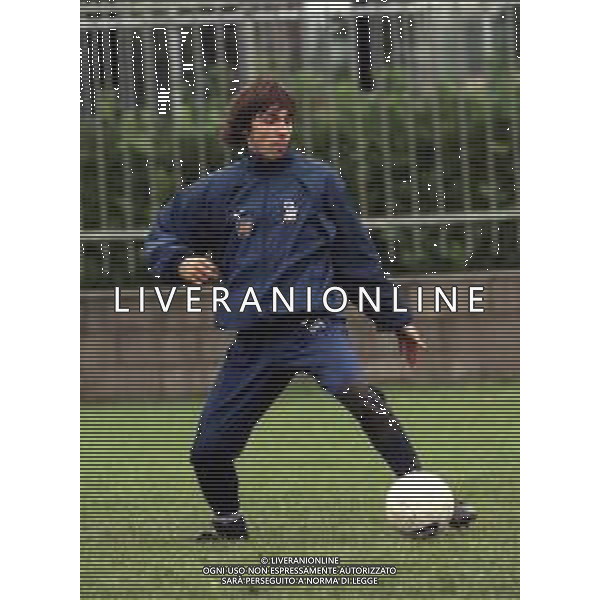 ALLENAMENTO DELLA NAZIONALE ITALIANA UNDER 21 A CREMONA 1998-1999 NELLA FOTO ANDREA PIRLO ©ARCHIVIO AGENZIA ALDO LIVERANI SAS