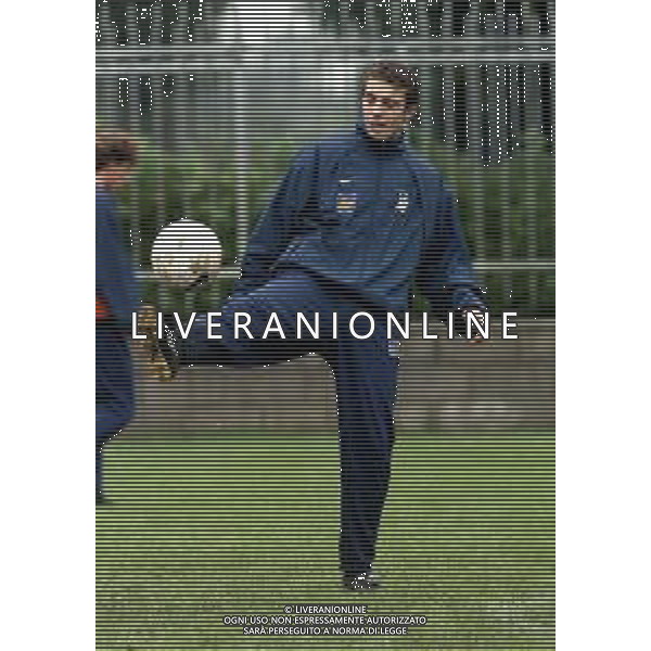 ALLENAMENTO DELLA NAZIONALE ITALIANA UNDER 21 A CREMONA 1998-1999 NELLA FOTO RAFFAELE LONGO ©ARCHIVIO AGENZIA ALDO LIVERANI SAS