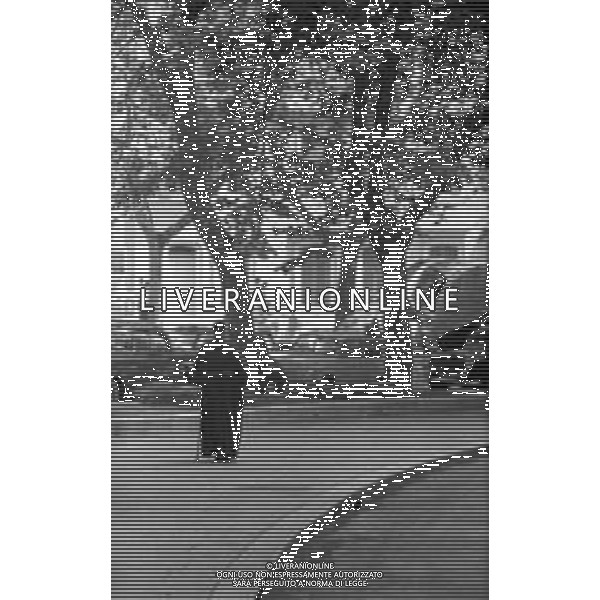 VEDUTE DELLA CITTA\' DI ROMA - RETROSPETTIVA 1950 - 1960 Nella foto Un frate a passeggio per le vie della citta\' ©Archivio Giovanni Liverani / AGENZIA ALDO LIVERANI SAS