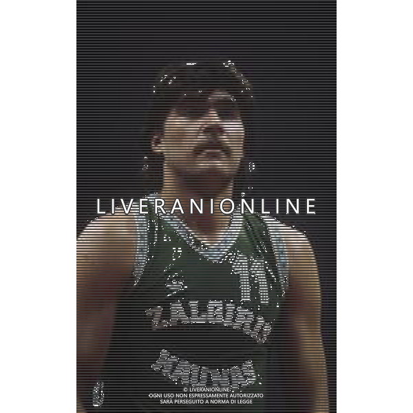 RETROSPETTIVA Arvydas Sabonis BASKET NELLA FOTO Arvydas Sabonis nella partita di coppa campioni tracer milano zalgiris del 26-02-1987 AG ALDO LIVERANI SAS