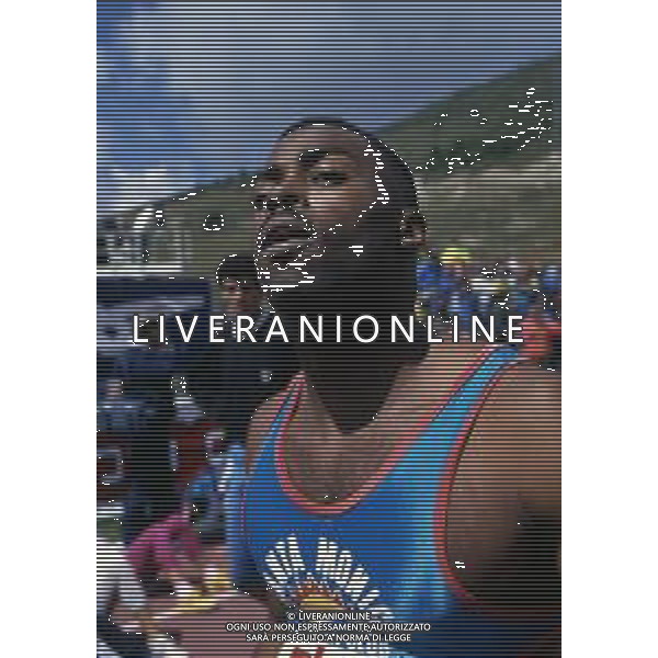 DIAP-RETROSPETTIVA LEROY BURREL ATLETA NELLA FOTO Leroy Russell Burrell è un velocista americano, due volte primatista mondiale dei 100 metri piani ANNO 1990 AG ALDO LIVERANI SAS