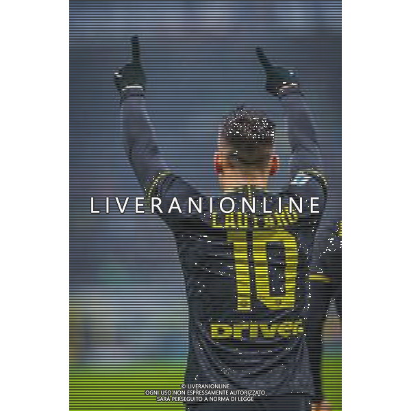 Lautaro Mart√≠nez of FC Internazionale during italian soccer Serie A season 2019/20 of FC Internazionale - Photo credit Fabrizio Carabelli /LMEDIA/ AGENZIA ALDO LIVERANI SAS