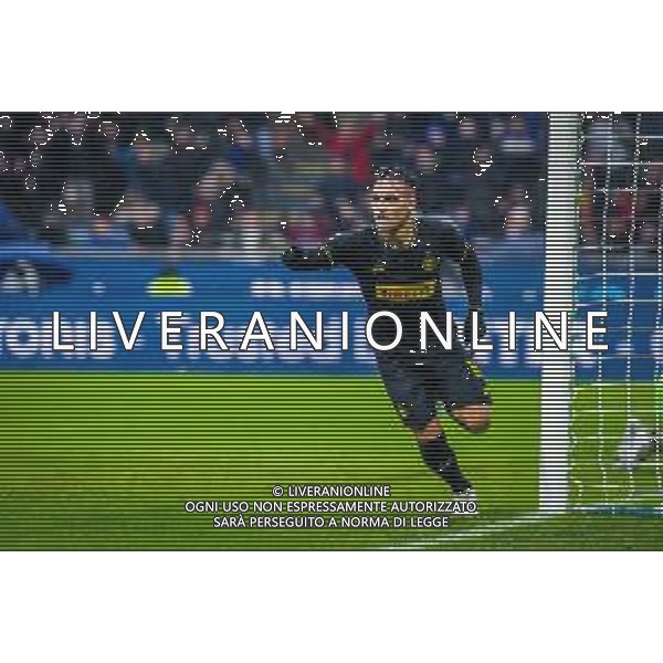 Lautaro Mart√≠nez of FC Internazionale during italian soccer Serie A season 2019/20 of FC Internazionale - Photo credit Fabrizio Carabelli /LMEDIA/ AGENZIA ALDO LIVERANI SAS