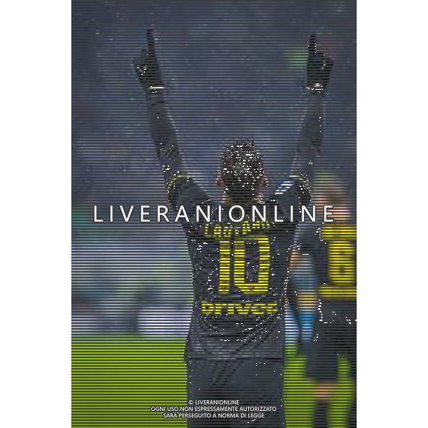 Lautaro Mart√≠nez of FC Internazionale during italian soccer Serie A season 2019/20 of FC Internazionale - Photo credit Fabrizio Carabelli /LMEDIA/ AGENZIA ALDO LIVERANI SAS