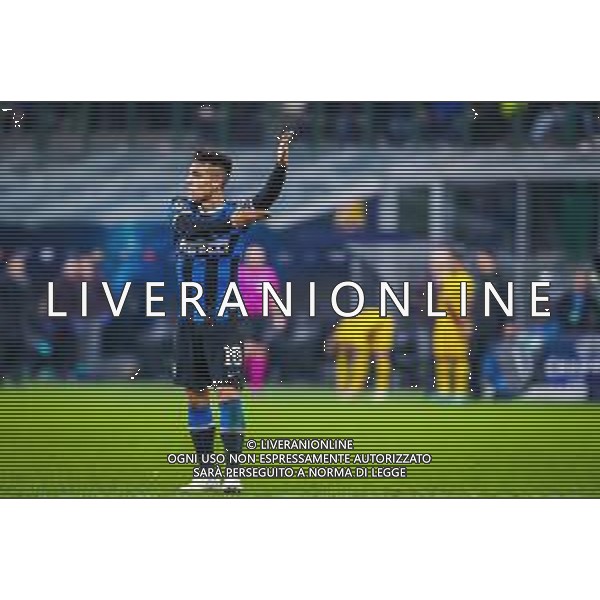 Lautaro Mart√≠nez of FC Internazionale during italian soccer Serie A season 2019/20 of FC Internazionale - Photo credit Fabrizio Carabelli /LMEDIA/ AGENZIA ALDO LIVERANI SAS