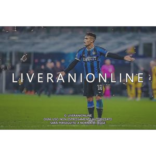 Lautaro Mart√≠nez of FC Internazionale during italian soccer Serie A season 2019/20 of FC Internazionale - Photo credit Fabrizio Carabelli /LMEDIA/ AGENZIA ALDO LIVERANI SAS