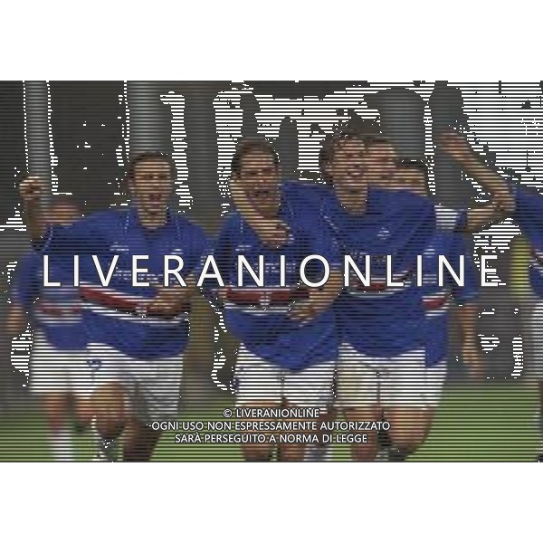 22-10-1999 GENOVA CAMPIONATO DI CALCIO SERIE B GENOA SAMPDORIA 1-1 NELLA FOTO ESULTAZIONE DOPO IL GOAL MARCELLO CASTELLINI AG ALDO LIVERANI SAS