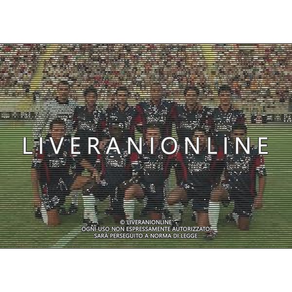 1999 VICENZA- PARTITA AMICHEVOLE VICENZA BARI NELLA FOTO FORMAZIONE BARI CALCIO IN PIEDI DA SIN. GIOVANNI INDIVERI-MATTIA COLANTUONO-DIEGO MARKIC-MATTEO FERRARI-ALESSANDRO DEL GROSSO-DAVIDE OLIVARES. SED DA SIN. DUCCIO INNOCENTI-Hugo Enyinnaya-ANTONIO CASSANO-SIMONE PERROTTA-HANY SAID AG ALDO LIVERANI SAS