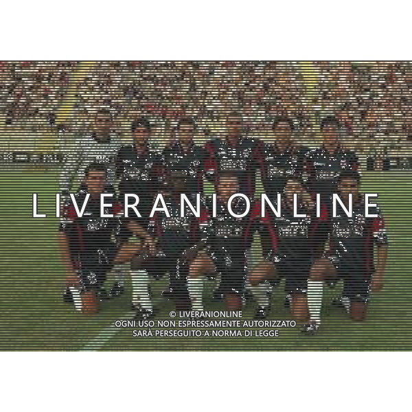 1999 VICENZA- PARTITA AMICHEVOLE VICENZA BARI NELLA FOTO FORMAZIONE BARI CALCIO IN PIEDI DA SIN. GIOVANNI INDIVERI-MATTIA COLANTUONO-DIEGO MARKIC-MATTEO FERRARI-ALESSANDRO DEL GROSSO-DAVIDE OLIVARES. SED DA SIN. DUCCIO INNOCENTI-Hugo Enyinnaya-ANTONIO CASSANO-SIMONE PERROTTA-HANY SAID AG ALDO LIVERANI SAS