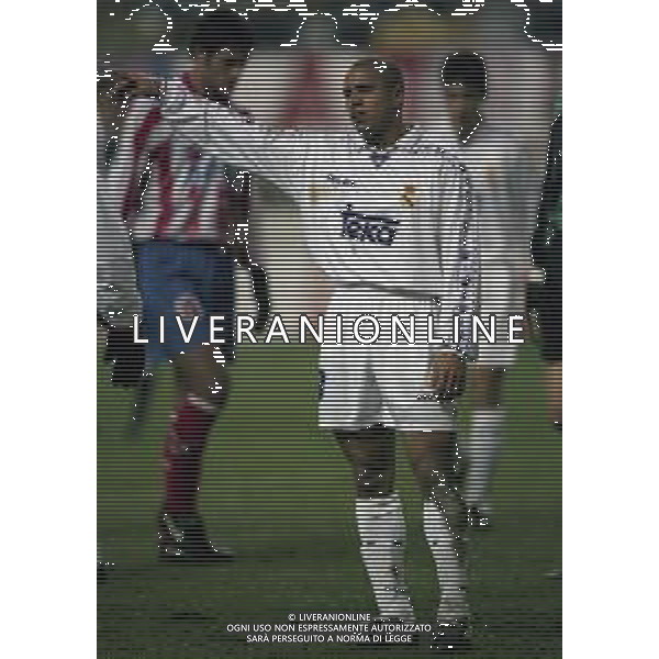 18-01-1997 MADRID CAMPIONATO SPAGNA ATLETICO MADRID -REAL MADROD 1-4 NELLA FOTO ROBERTO CARLOS AG ALDO LIVERANI SAS