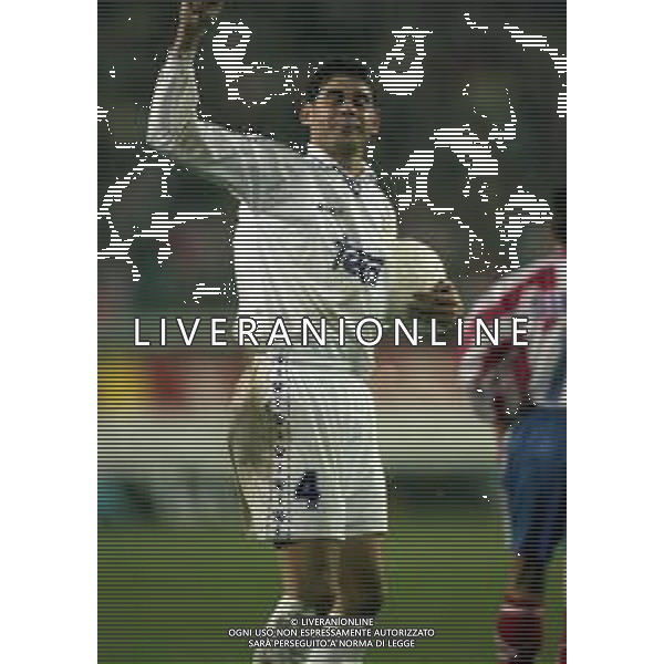 18-01-1997 MADRID CAMPIONATO SPAGNA ATLETICO MADRID -REAL MADROD 1-4 NELLA FOTO FERNANDO HIERRO AG ALDO LIVERANI SAS