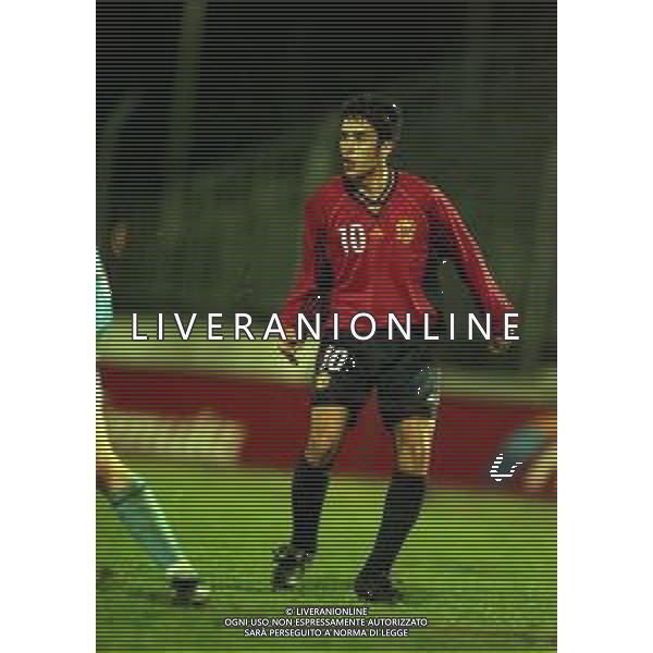 03-03-1999 REPUBBLICA DI SAN MARINO CAMPIONATO D\'EUROPA PER NAZIONI QUALIFICAZIONE STADIO DI SERRAVALLE SAN MARINO-SPAGNA NELLA FOTO GONZALEZ RAUL AG ALDO LIVERANI SAS