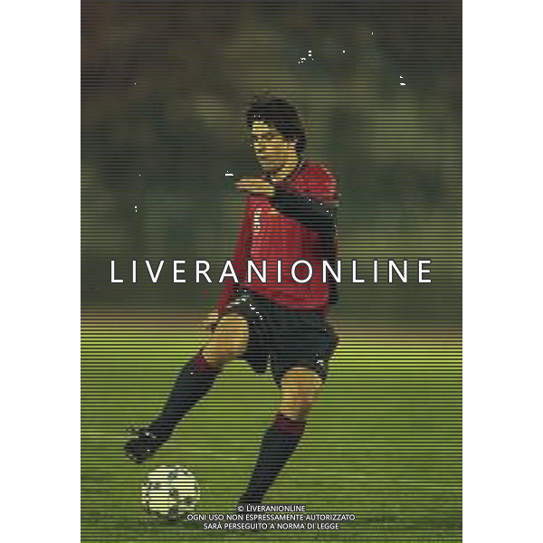 03-03-1999 REPUBBLICA DI SAN MARINO CAMPIONATO D\'EUROPA PER NAZIONI QUALIFICAZIONE STADIO DI SERRAVALLE SAN MARINO-SPAGNA NELLA FOTO VALERON JUAN AG ALDO LIVERANI SAS