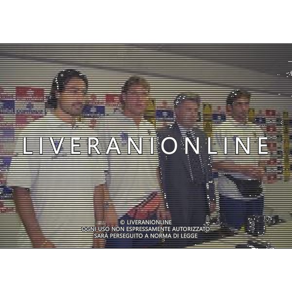 14-07-1999 PARMA RADUNO PARMA CALCIO NELLA FOTO FEDERICO GIUNTI-MAURO MILANESE-CARLO ANCELOTTIE MATTEO GUARDALBEN AG ALDO LIVERANI SAS