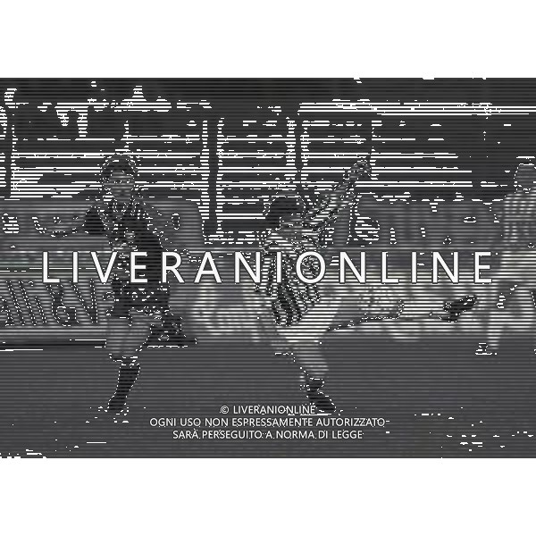 15-03-1994 TORINO QUARTI DI FINALE DI COPPA UEFA JUVENTUS CAGLIARI 1-2 NELLA FOTO MATTEO VILLA E ANDREAS MOLLER AG ALDO LIVERANI SAS