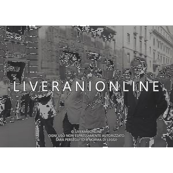 14-08-1981 MILANO FUNERALI DEL CAVALIERE DEL LAVORO E INDUSTRIALE ANGELO MORATTI EX PRESIDENTE INTER CALCIO NELLA FOTO RIGHETTI-SANDRO MAZZOLA E CAMILLO CEDRATI AG ALDO LIVERANI SAS