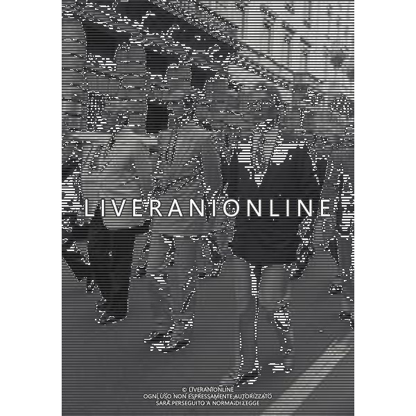 14-08-1981 MILANO FUNERALI DEL CAVALIERE DEL LAVORO E INDUSTRIALE ANGELO MORATTI EX PRESIDENTE INTER CALCIO NELLA FOTO RIGHETTI-SANDRO MAZZOLA E CAMILLO CEDRATI AG ALDO LIVERANI SAS