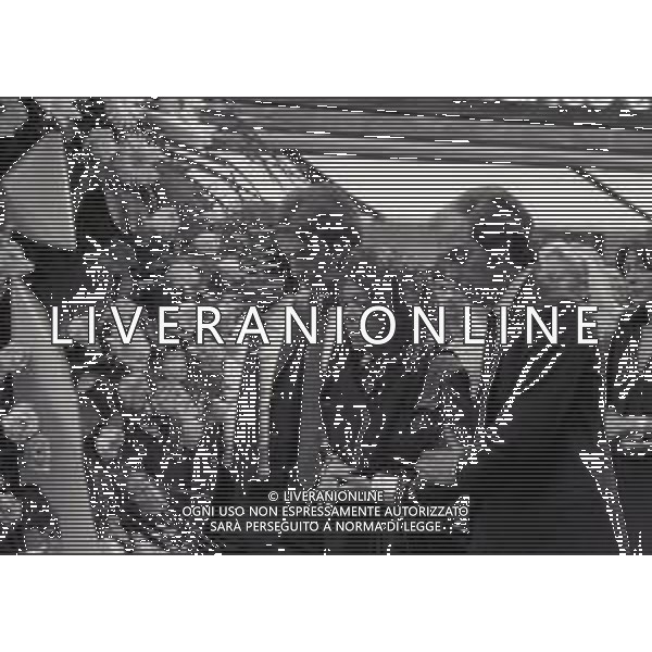 14-08-1981 MILANO FUNERALI DEL CAVALIERE DEL LAVORO E INDUSTRIALE ANGELO MORATTI EX PRESIDENTE INTER CALCIO NELLA FOTO NATALINO CURZOLA MORATTI-MASSIMO MORATTILA SIGNORA MORATTI E GIANMARCO MORATTI AG ALDO LIVERANI SAS 