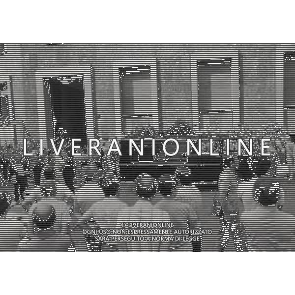 14-08-1981 MILANO FUNERALI DEL CAVALIERE DEL LAVORO E INDUSTRIALE ANGELO MORATTI EX PRESIDENTE INTER CALCIO NELLA FOTO FUNERALI ANGELO MORATTI AG ALDO LIVERANI SAS